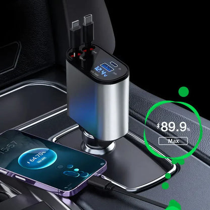 4-in-1 Retractable Car Charger