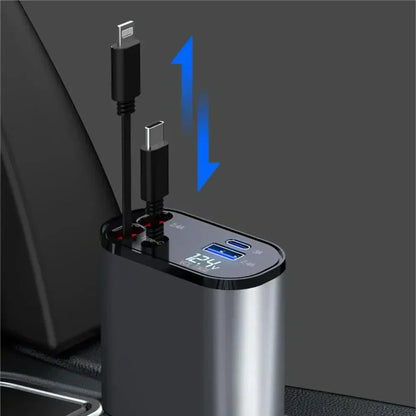 4-in-1 Retractable Car Charger